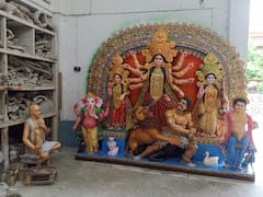 নদিয়ার চাকদায় তৈরি ফাইবারের দুর্গা মূর্তি পাড়ি দিচ্ছে ফিজিতে