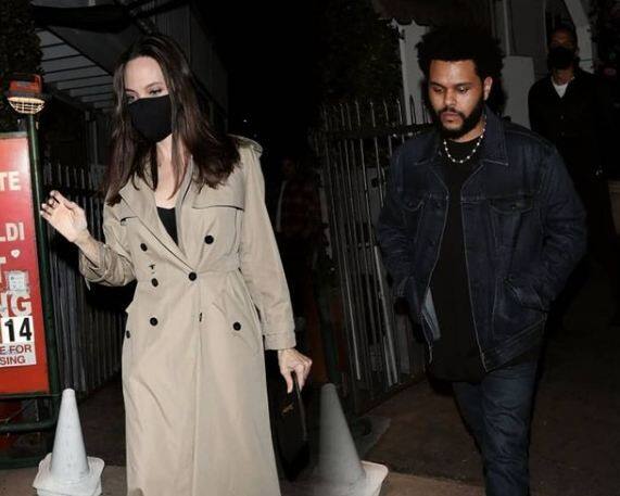 Weeknd who dated the has Angelina Jolie