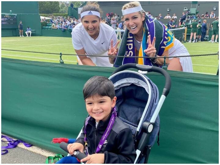 Wimbledon 2021: After victory Sania Mirza shared a special picture with her son izhaan, Anushka Sharma made a 'beautiful' comment Wimbledon 2021: जीत के बाद सानिया मिर्ज़ा ने बेटे के साथ शेयर की खास तस्वीर, अनुष्का शर्मा ने किया 'खूबसूरत' कमेंट