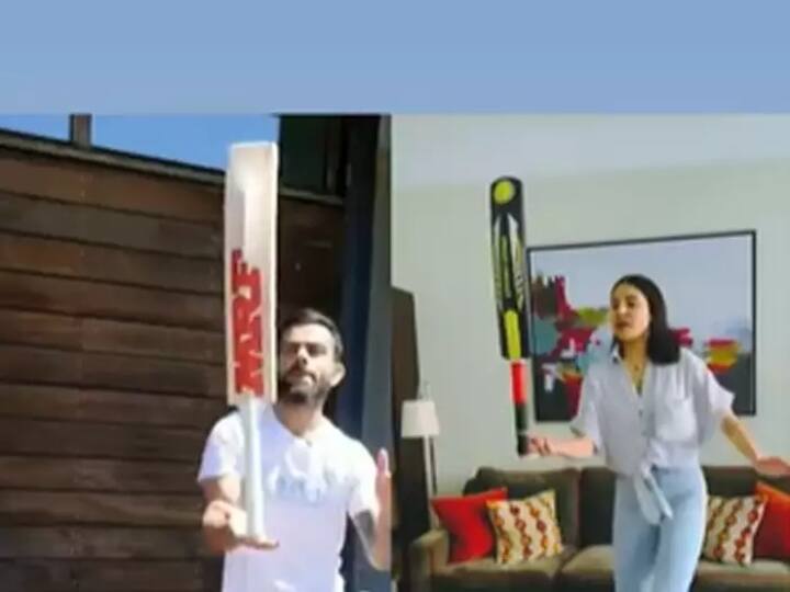 Virat Kohli lost in the challenge to wife Anushka Sharma video went viral Video: WTC फाइनल हारने के बाद अब पत्नी Anushka Sharma से इस चैलेंज में हारे Virat Kohli, सामने आया वीडियो