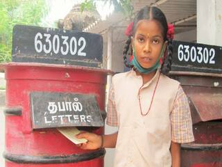 அஞ்சல் அட்டை மூலம் கொரோனா தடுப்பூசி  விழிப்புணர்வு;  பள்ளி  மாணவர்கள் அசத்தல் !