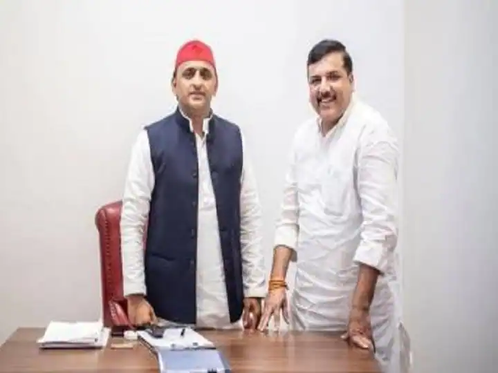 Akhilesh Yadav से मिलने पहुंचे AAP सांसद Sanjay Singh
