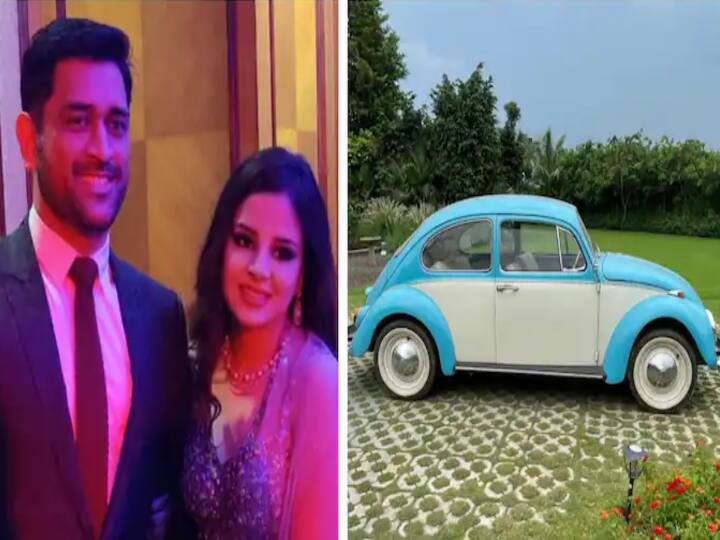 ms dhonis anniversary gift for wife sakshi a vintage car விண்டேஜ் கார்.. திருமண நாளில் மனைவிக்கு தோனி கொடுத்த அசத்தல் பரிசு!