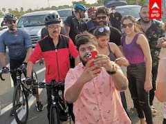 CM MK Stalin Cycling ஈசிஆரில் முதல்வர் சைக்கிளிங் ..ஓடி வந்து செல்ஃபி எடுத்துக்கொண்ட மக்கள்| ECR