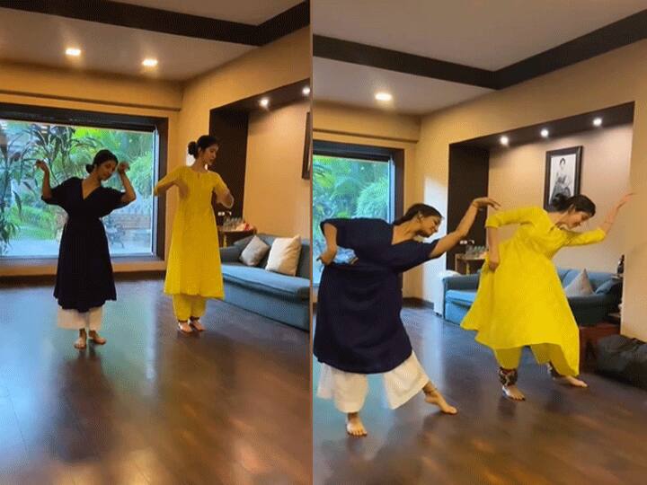 Shanaya Kapoor was seen doing Kathak on Meena Kumari's song, watch video  here Video: पीला सूट पहन, पैरों में घुंघरु बांध मीना कुमारी के गाने पर कत्थक करती दिखीं Shanaya Kapoor