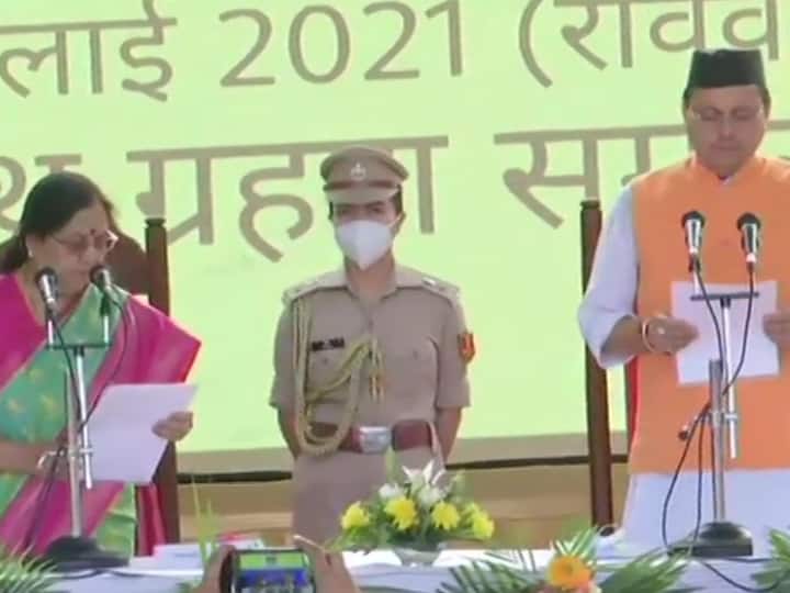 BJP MLA Pushkar Singh Dhami Takes Oath As Uttarakhand CM; 11 MLAs Sworn In As Cabinet Ministers BJP MLA Pushkar Singh Dhami Takes Oath As Uttarakhand CM; 11 MLAs Sworn In As Cabinet Ministers