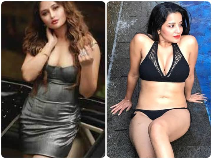 actress rashmi desai and monalisa shares their hot pics on social media वन पीस में रश्मि देसाई ने दिखाया ग्लैमरस अवतार, ब्लैक बिकिनी में ये हॉट तस्वीर शेयर कर मोनालिसा ने लूटा फैंस का दिल