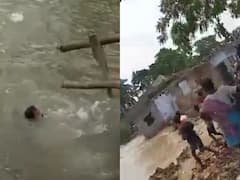 पूर्वी चंपारण: बाढ़ ने बढ़ाई परेशानी, कहीं देखते-देखते नदी में समाया मकान, कहीं तेज धार में बहे बाइक सवार