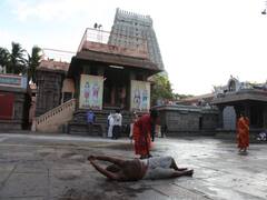 இரண்டு மாதங்களுக்குப் பிறகு திறக்கப்பட்ட திருவண்ணாமலை பெரியகோவில் : மகிழ்ச்சியில் பொதுமக்கள்..!