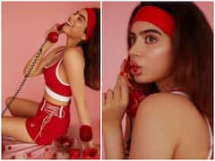 IN PICS: Sridevi’s Younger Daughter Khushi Kapoor Looks Fiery & Vivacious In Red Sports Bra & Matching Shorts
