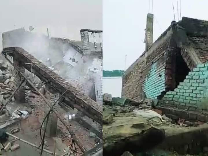 Bihar Flood Devastation due to Sikarhana River Motihari four houses collapsed School building in Purnia broken ann Bihar Flood: मोतिहारी में सिकरहना नदी से तबाही, चार मकान पानी में ध्वस्त, पूर्णिया में स्कूल का भवन टूटा