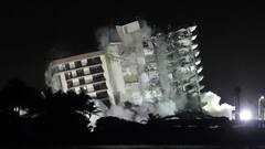 Miami 'ਚ ਖ਼ਤਰੇ ਦੇ ਡਰ ਤੋਂ ਡੇਗਿਆ Condo Tower, CCTV 'ਚ ਕੈਦ ਇਮਾਰਤ Collapse ਦੀਆਂ ਤਸਵੀਰਾਂ