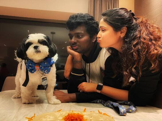 Director atlee with his pet pics : இயக்குநர் அட்லீ-ப்ரியா போட்டோ ஆல்பம் Director atlee with his pet pics : இயக்குநர் அட்லீ-ப்ரியா போட்டோ ஆல்பம்