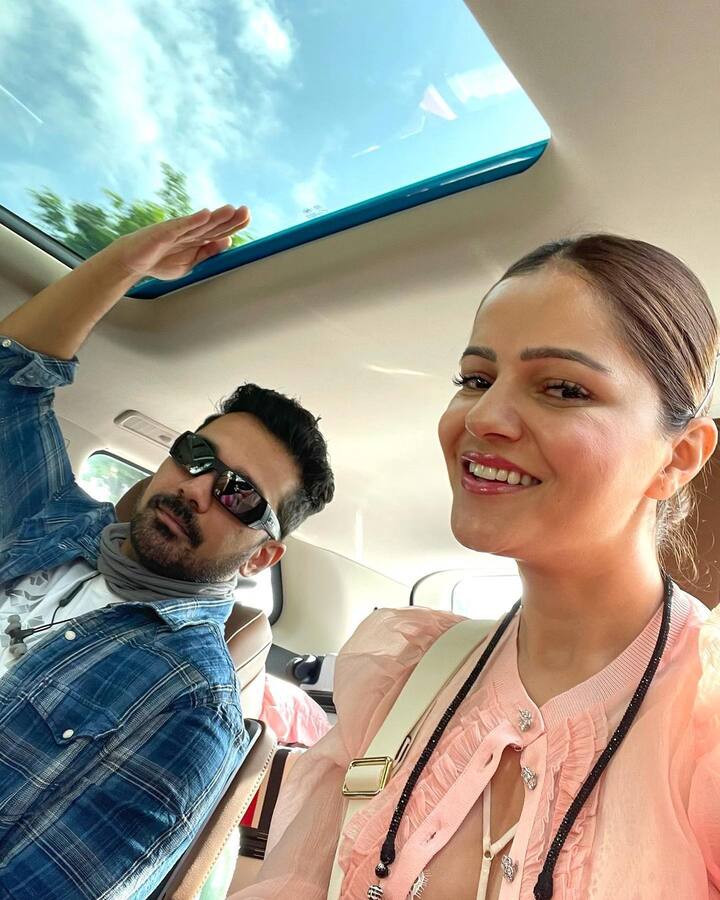 ‘Bigg Boss 14’ winner Rubina Dilaik is on cloud nine as her husband Abhinav Shukla returned from Cape Town, South Africa, after completing his shoot for ‘Fear Factor: Khatron Ke Khiladi 11’. (Image courtesy - @rubinadilaik/Instagram)