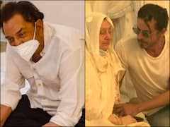 PICS: Dharmendra Cries After Seeing Dilip Kumar's Mortal Remains, SRK Consoles Saira Banu