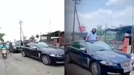 Surat: જેલમાંથી છૂટ્યા બાદ બુટલેગરે લક્ઝરિયસ કારમાં કાઢી રેલી, જુઓ વીડિયો