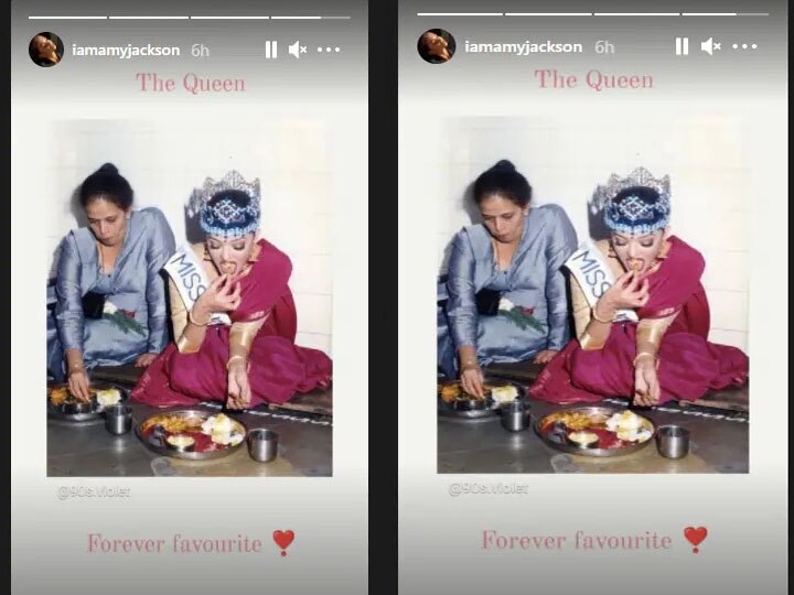 Amy Jackson ने Aishwarya Rai की थ्रोबैक फोटो की शेयर, जमीन पर मिस वर्ल्ड का ताज पहने खाना खाती हुई दीं दिखाई