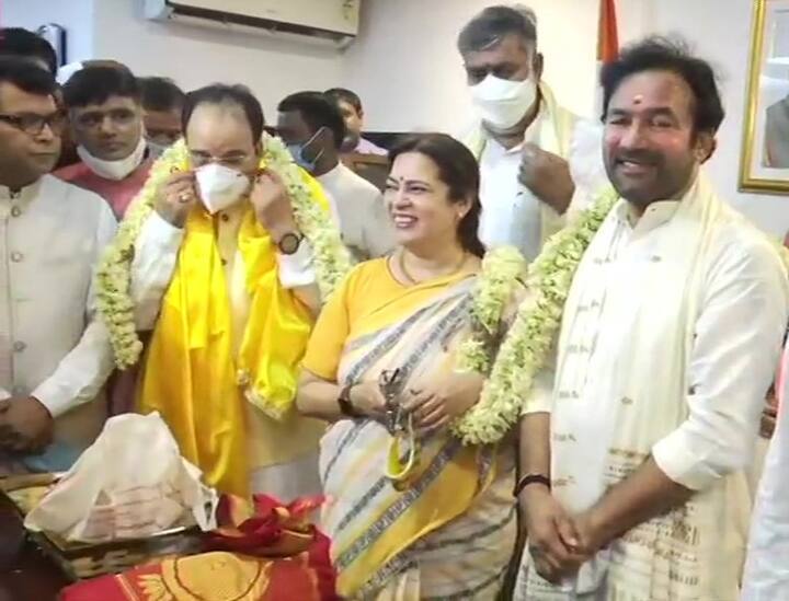 G Kishan Reddy takes charge as the Minister of Culture and Tourism. (Image: ANI)