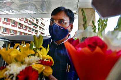 Mansukh Mandaviya took charge as the countrys new health minister on Thursday. Mandaviya, a BJP leader from Gujarats Saurashtra region, replaces Dr Harsh Vardhan, who was dropped from the Council of Ministers on Wednesday.(Image: PTI)