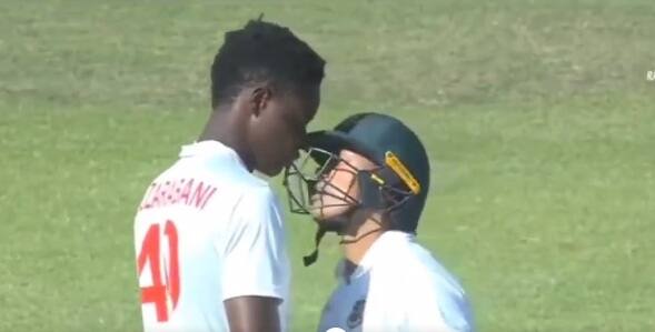 Bangladesh batsman Taskin Ahmed dances on the pitch, leaves Zimbabwe pacer Blessing Muzarabani angry Bangladesh vs Zimbabwe: দেখুন- পিচেই নাচ বাংলাদেশের ব্যাটসম্যান তাসকিনের, মেজাজ হারালেন জিম্বাবোয়ের পেসার