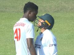 Watch: The Heated 'Head-To-Helmet' Confrontation Between Taskin Ahmed & Muzarbani