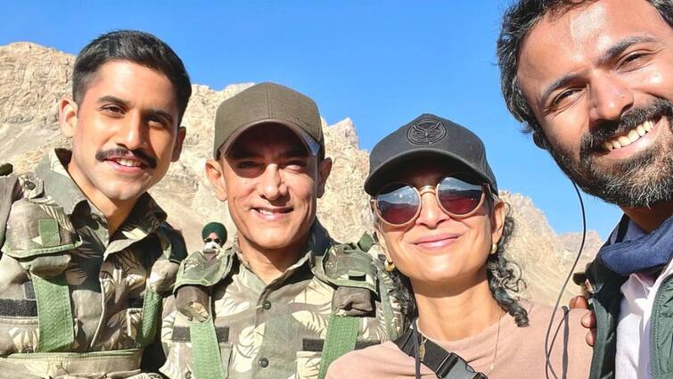 Days after Aamir Khan-Kiran Rao's divorce news, Aamir Khan And Kiran Rao Are All Smiles In Pic Shared By Naga Chaitanya From Laal Singh Chaddha Shoot Aamir Khan-Kiran Rao:ਤਲਾਕ ਦੇ ਐਲਾਨ ਮਗਰੋਂ ਇਕੱਠੇ ਨਜ਼ਰ ਆਏ ਆਮਿਰ ਖ਼ਾਨ ਅਤੇ ਕਿਰਨ ਰਾਓ, ਕਾਰਗਿਲ ਤੋਂ ਸਾਹਮਣੇ ਆਈ ਪਹਿਲੀ ਤਸਵੀਰ