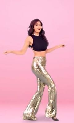 These Sultry PICS Of Shilpa Shetty Posing In Black Crop Top & Gold Sequinned Pants Will Make Your Heart Sing 'Chura Ke Dil Mera'