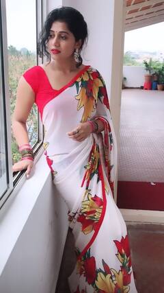 Shilpa Manjunath| சேலையில் இதய ராணி ஷில்பாவின் லேட்டஸ்ட் க்ளிக்ஸ்..!