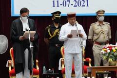 IN PICS | Thaawarchand Gehlot's Swearing-In Ceremony As Governor For Karnataka