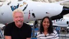 Exclusive visuals of Sirisha Bandla & Richard Branson after returning to Earth from space