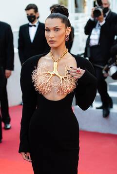 Cannes Film Festival 2021: Bella Hadid’s Daring Display On The Red Carpet In A Gold Lung Necklace; SEE PICS