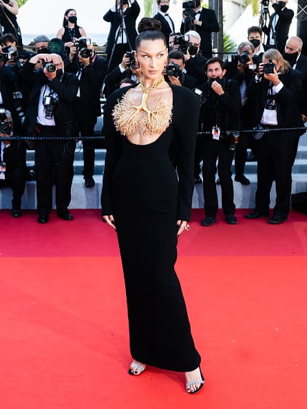 Bella Hadid Stuns With Incredible Gold-Dipped Lungs Look at Cannes Film  Festival 2021: Photo 4586560, 2021 Cannes Film Festival, Bella Hadid  Photos