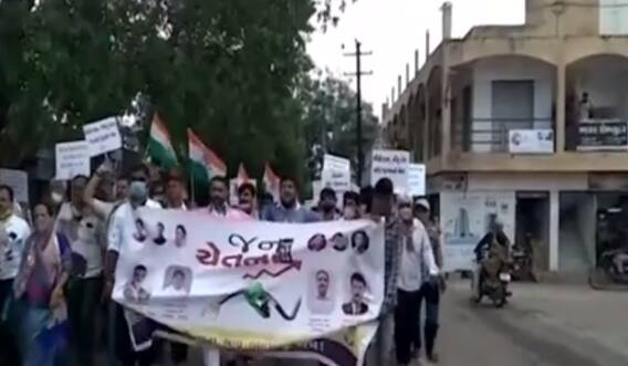 જામજોધપુર શહેર અને તાલુકા કોંગ્રેસનો ઉગ્ર વિરોધ, મોંઘવારી મુદ્દે કરાયા પ્રદર્શનો