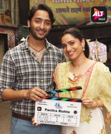 While Ankita reprises her role as Archana while actor Shaheer Sheikh is set to essay Manav, the character originally played by late Sushant, and later Hiten Tejwani. [pic credit: Instagram/Ankita Lokhande]