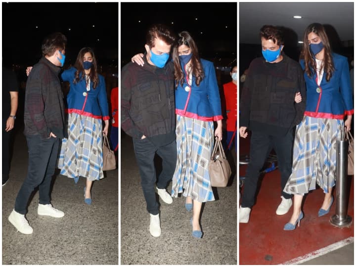 Airport Look Inspo: Father-daughter duo Anil Kapoor and Sonam