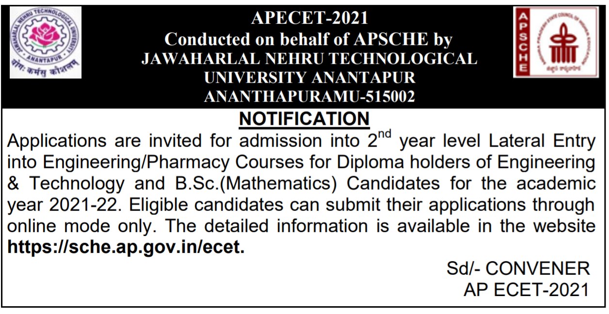 APECET-2021: ఏపీలో ఇంజనీరింగ్ ప్రవేశాలు షురూ.. వివరాలివే