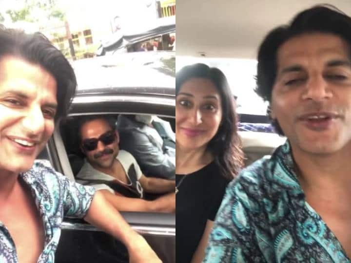 Karanvir Bohra chases Abhay Deol car and caught at a traffic signal shared video करणवीर बोहरा ने पत्नी तीजय संग किया किया अभय देओल की कार का पीछा, शेयर किया मस्ती से भरा ये वीडियो