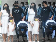 PICS: Harbhajan Singh & Wife Geeta Basra Take Their Newborn Son Home