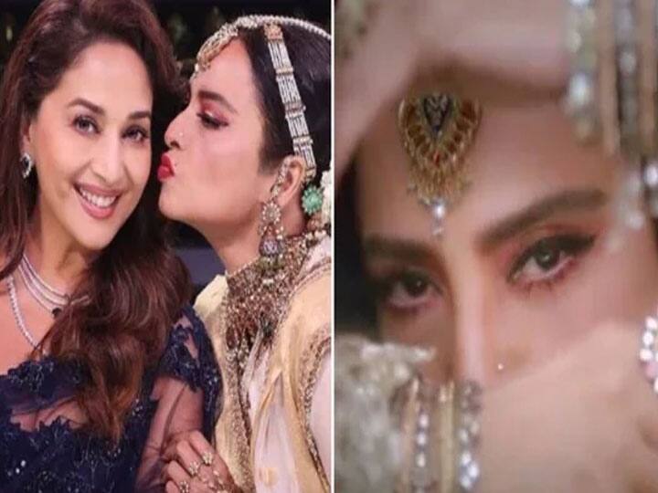 Madhuri Dixit And Rekha Photo Viral On Social Media Rekha और Madhuri Dixit का फोटो वायरल, जानिए क्या खास है इस तस्वीर में