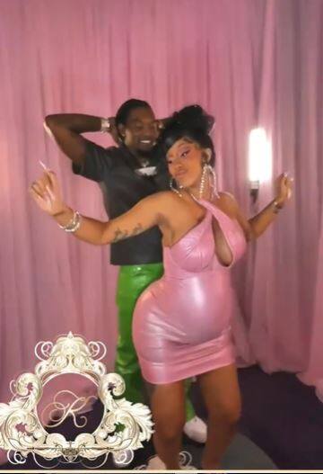 However it was Cardi and husband Offset who stole the show with their dance.[pic credit:Instagram/Cardi B]