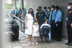 PICS: Harbhajan Singh & Wife Geeta Basra Take Their Newborn Son Home