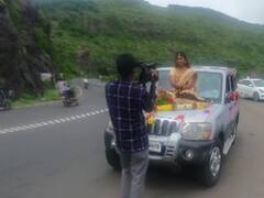 Pune Bride Booked After Video Of Her Travelling To Wedding On Bonnet Of SUV Goes Viral