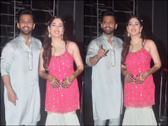 Rahul Vaidya-Disha Parmar Mehendi Photos: Bride-To-Be Flaunts Her Henna Filled Hands As She Poses With Groom