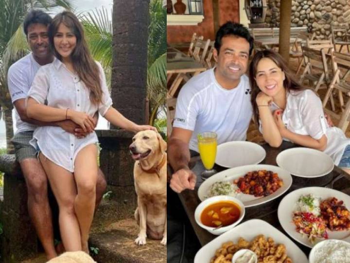 Leander Paes And Kim Sharma Photos म हब बत फ म क म शर म क ल ए डर प स क स थ र म ट क तस व र आई स मन अफ यर क अटकल त ज Hindi News ह द न य ज