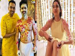 Rahul Vaidya Marriage:  मेहंदी के बाद अब सामने आई हल्दी सेरेमनी की तस्वीरें, हल्दी और गुलाब से सराबोर दिखे Rahul Vaidya और Disha parmar