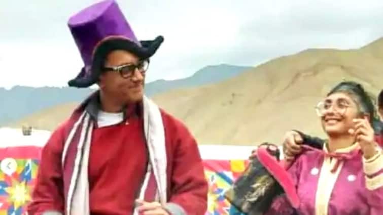 Aamir Khan Kiran Rao Dance Together with Ladakhi Attire On Laal Singh Chaddha Sets Post Divorce Announcement, Video Viral Aamir Khan Kiran Rao Dance Video: লাদাখে একসঙ্গে নাচ করছেন আমির-কিরণ, ভাইরাল ভিডিও