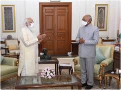 वाराणसी से लौटने के बाद प्रधानमंत्री मोदी ने की राष्ट्रपति रामनाथ कोविंद से मुलाकात