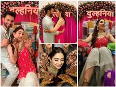 IN PICS: Disha Parmar, Rahul Vaidya Share Beautiful UNSEEN Glimpses From Their Mehendi Ceremony