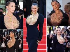 Cannes 2021: ਬੇਹੱਦ ਬੋਲਡ ਲੁੱਕ ਨਾਲ ਰੈੱਡ ਕਾਰਪੇਟ 'ਤੇ ਉੱਤਰੀ ਬੇਲਾ ਹਦੀਦ, ਵੇਖੋ ਸ਼ਾਨਦਾਰ ਤਸਵੀਰਾਂ