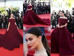 Cannes 2021: એમી જેક્સને બરગંડી બૉલગાઉનમાં બતાવ્યો પોતાનો Princess Look, કાન્સના રેડ કાર્પેટ પરની તસવીરો વાયરલ